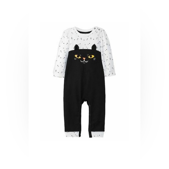 CAT AND GIRLS BLACK KITTY CAT LONG SLEEVE TUTU ROMPER - MULTI SIZES (NWT) - Picture 1 of 3